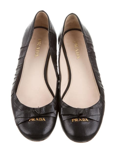 prada logo ballet flat|Prada block heel pumps.